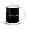 A white mug with a picture of a person and the words " me and my eighteenth ".